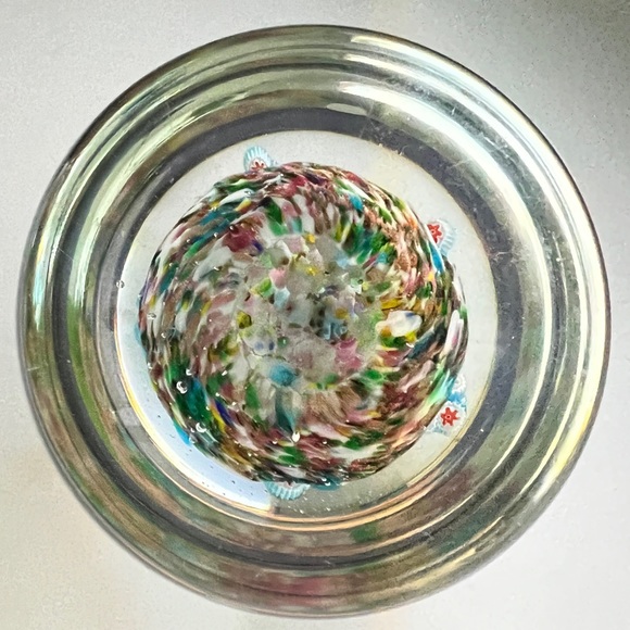 Vintage Pretty Millefiori Dome Glass Paperweight - Picture 3 of 4